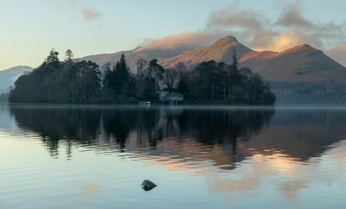 A New Day Over Derwentwater by Mike Rowlinson