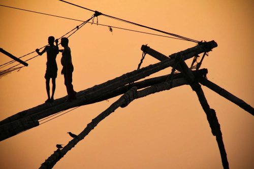 Kerala-Fishermen-Silhouette by Marta Almar