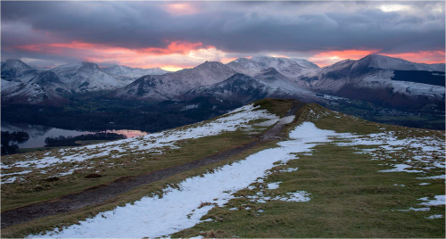 Sun-Set-over-Causey-Pike by Fred Bell