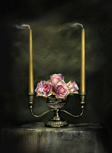 Gold Rose Bowl by Jo Knight