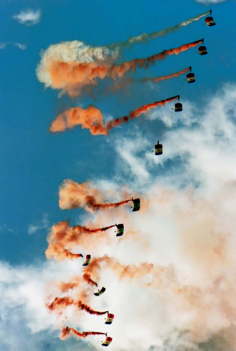 Parachute-formation by Philip Cartwright