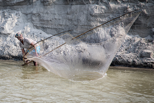 Fisherman on the Brahmaputra by Marilyn Woodthorpe